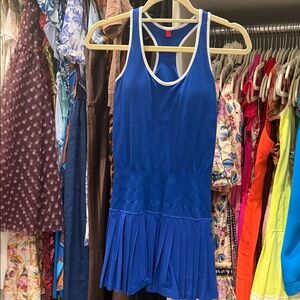 Wilson Royal Blue Racerback Pleated Midi Dress